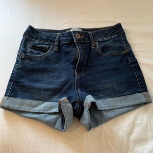 Wax Jean Blue Jean Shorts with Rolled Cuffs